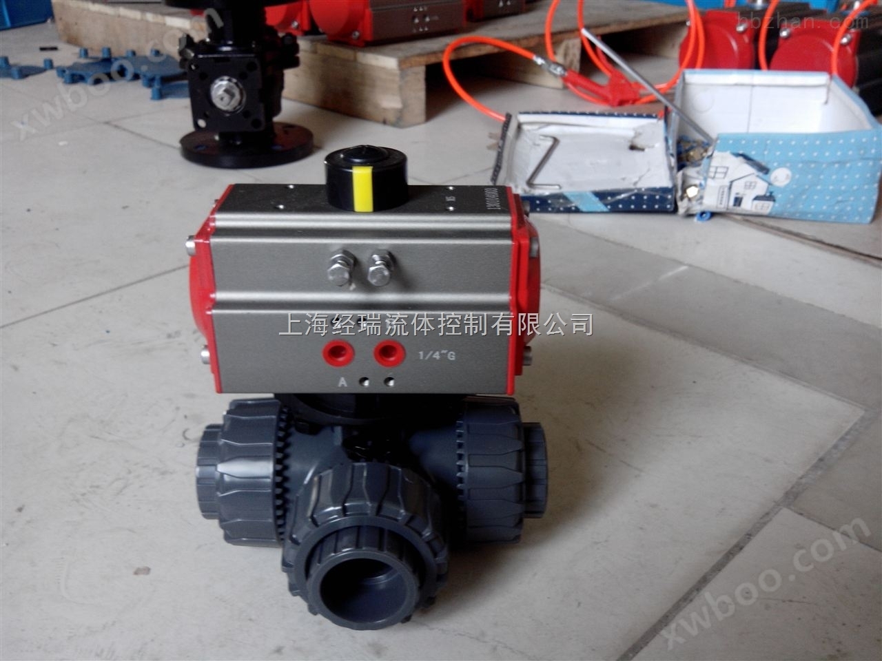 上海气动塑料球阀型号PBV1-D65AX10