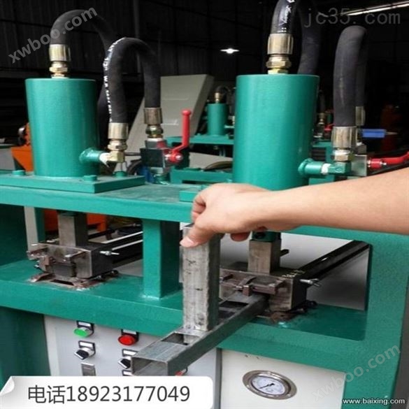 四川锌钢护栏圆方管型材自动液压打孔机