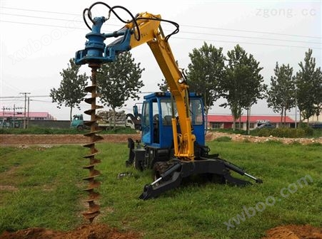 霸州挖掘机式挖坑机电线杆钻孔